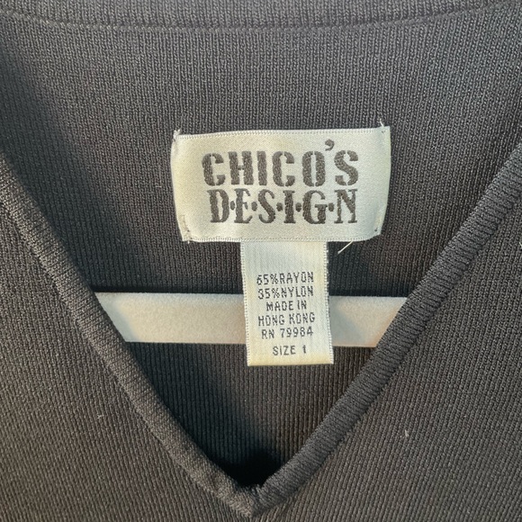 Chico’s Apparel Annie Sleeveless Knit Black; EUC;M/8 - Picture 9 of 13